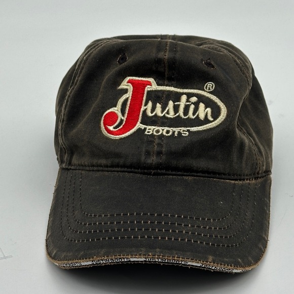 Milano Dallas Hats Baseball Cap Mens OSFA Dark Brown Justin Boots Strap Athletic